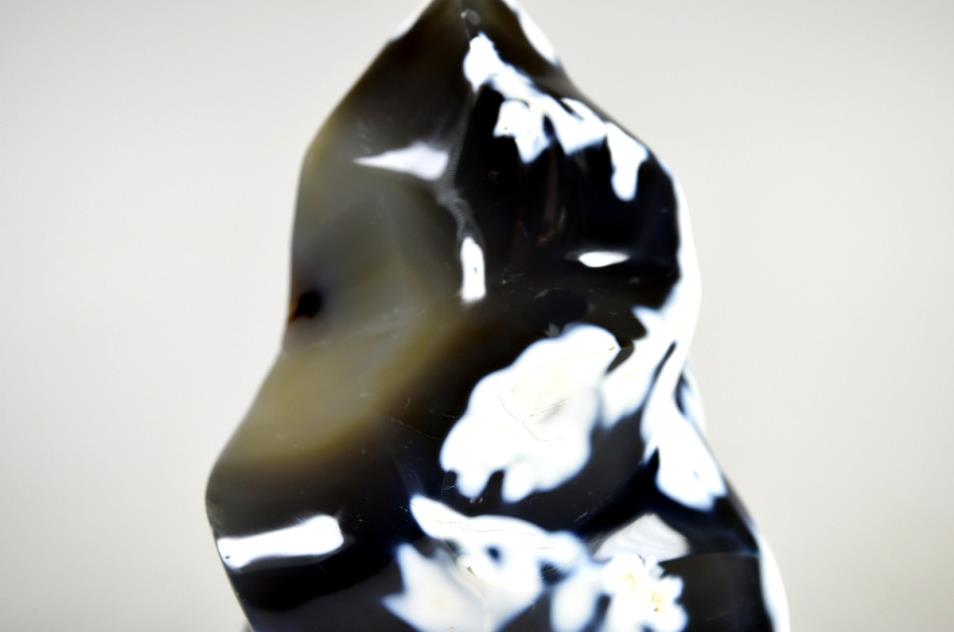 Orca Agate Crystal Flame Shape Large 16cm