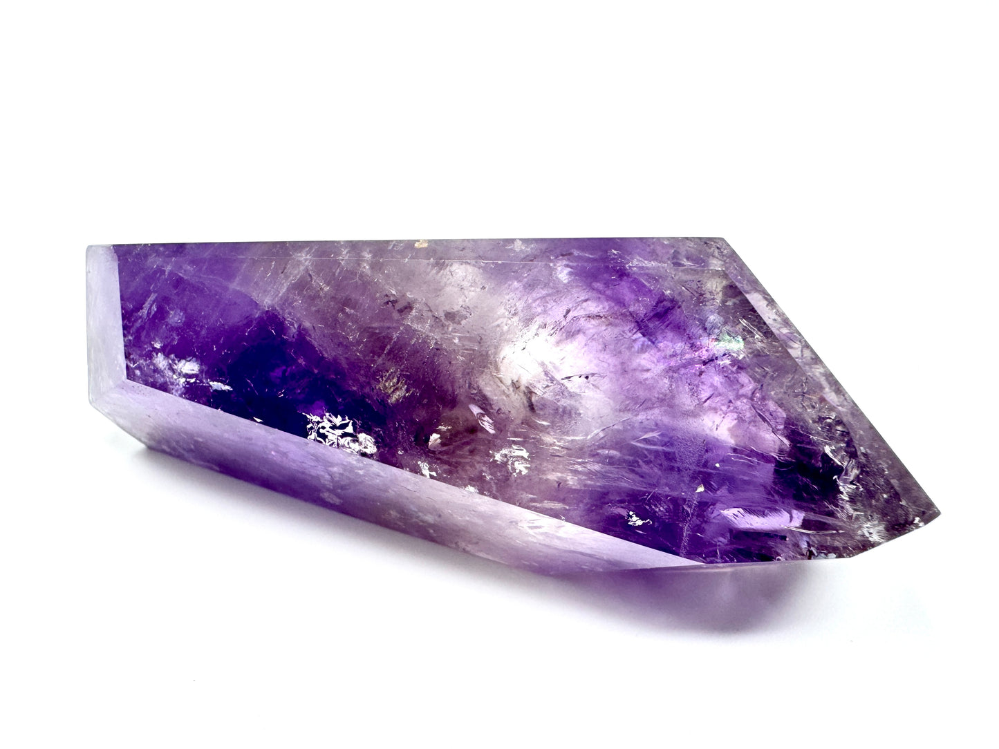 Faceted Amethyst Phantom Quartz Crystal 8cm