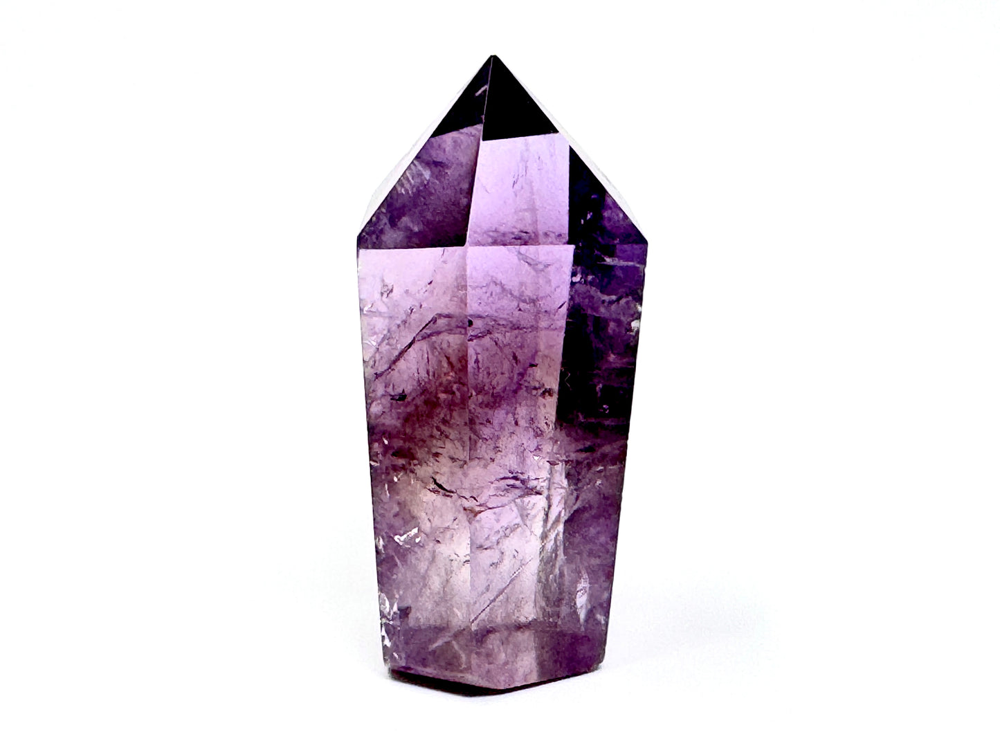 Polished Amethyst Quartz Crystal Point 4.8cm