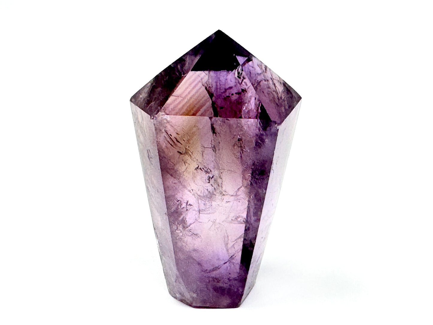 Polished Amethyst Quartz Crystal Point 6.3cm