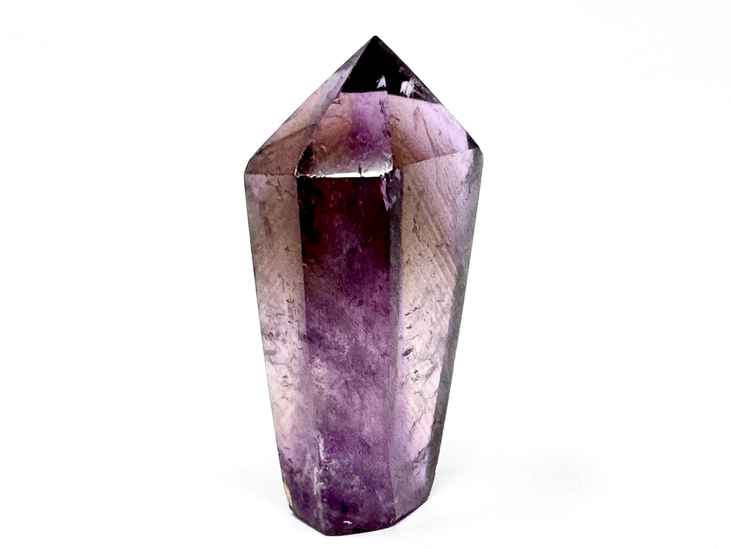 Polished Amethyst Quartz Crystal Point 6.3cm