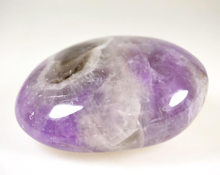 Chevron Amethyst Crystal Pebble Large 8.1cm