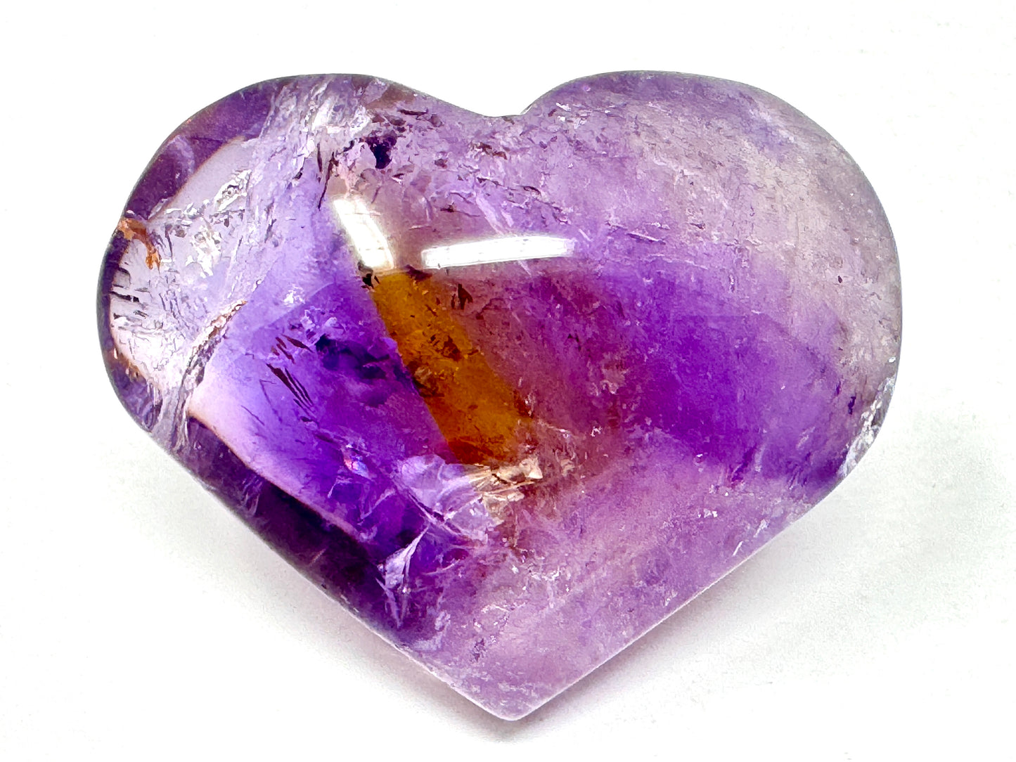 Ametrine Quartz Crystal Heart 5cm