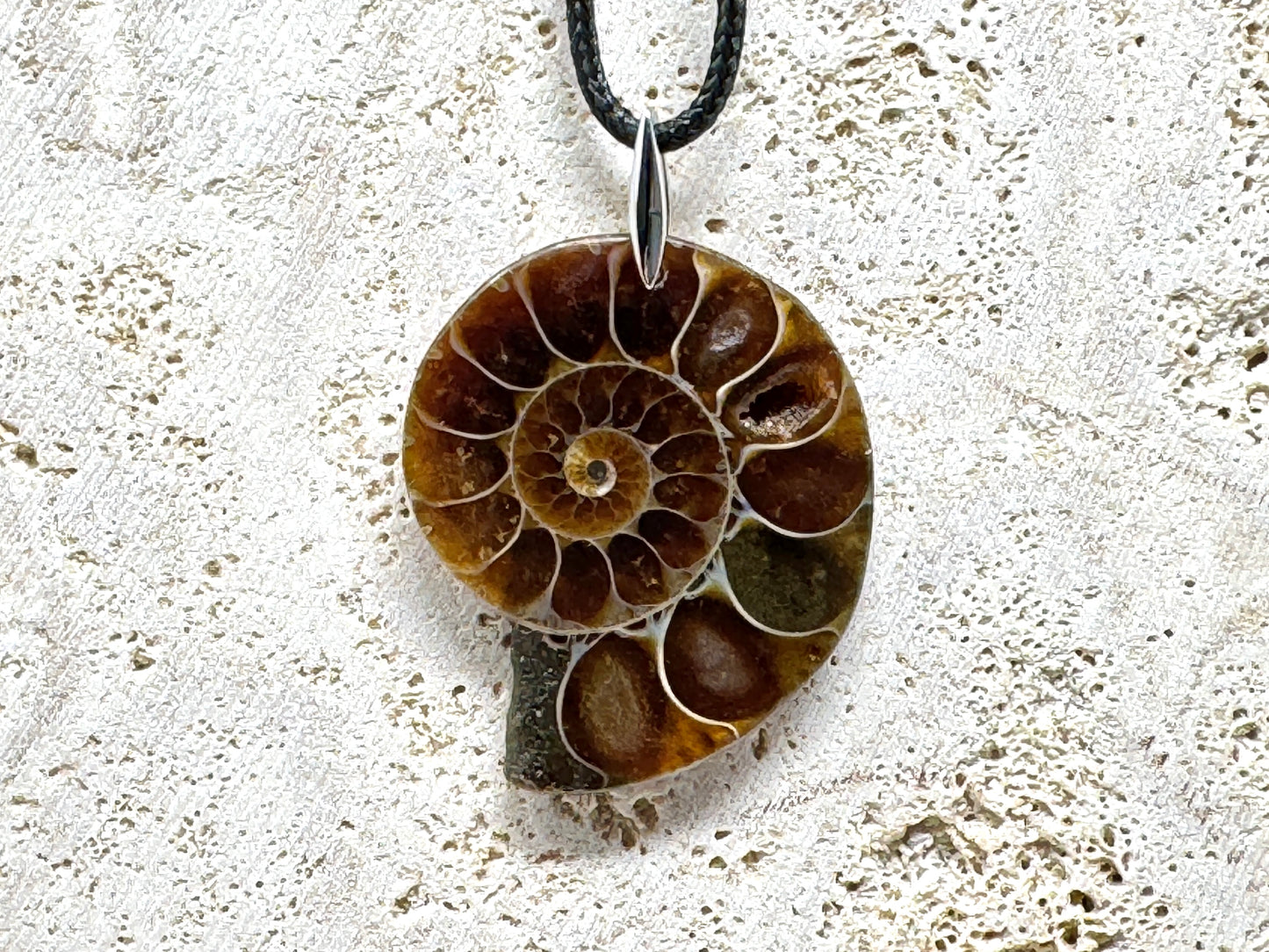 Ammonite Half Pendant 3.8cm