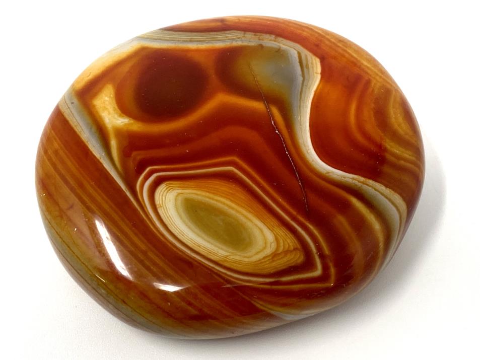 Banded Agate Crystal Pebble Flat 6cm