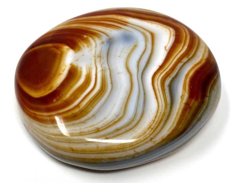 Banded Agate Crystal Pebble Flat 5.6cm