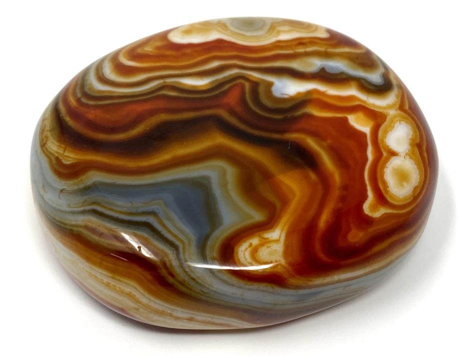 Banded Agate Crystal Pebble Flat 5.6cm