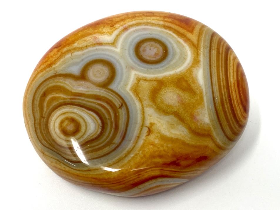 Banded Agate Crystal Pebble Flat 6cm