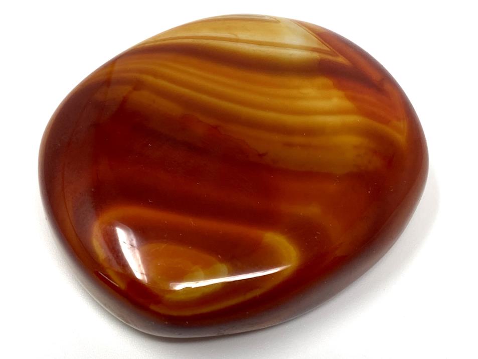 Banded Agate Crystal Pebble Flat 5.6cm