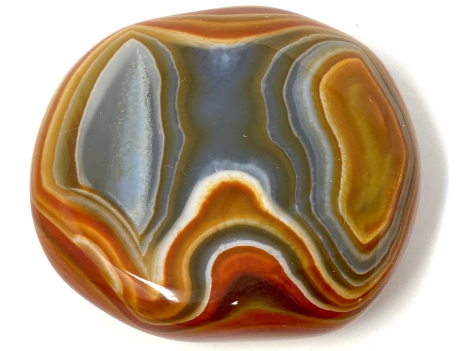 Banded Agate Crystal Pebble Flat 5.9cm