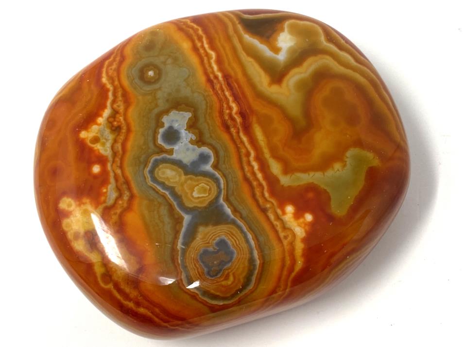 Banded Agate Crystal Pebble Flat 5.9cm