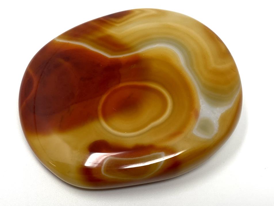 Banded Agate Crystal Pebble Flat 5.5cm