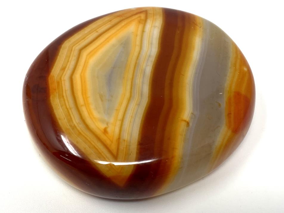 Banded Agate Crystal Pebble Flat 5.2cm