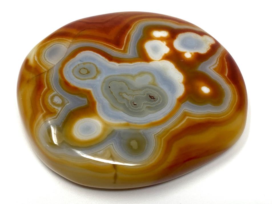 Banded Agate Crystal Pebble Flat 5.5cm