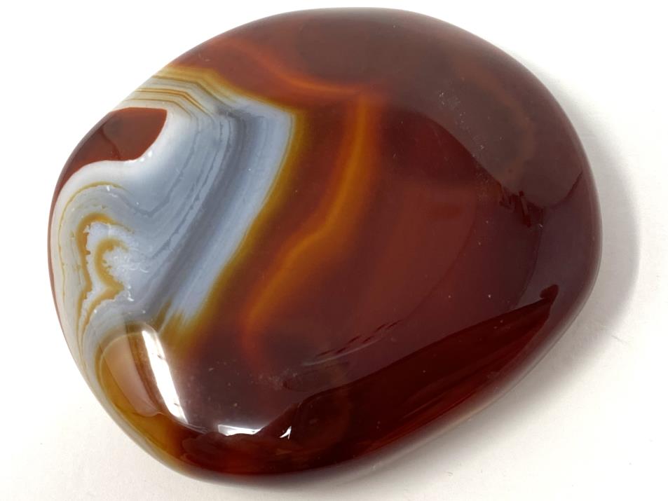 Banded Agate Crystal Pebble Flat 5.6cm