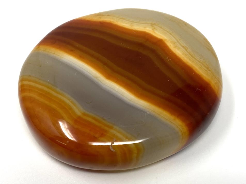 Banded Agate Crystal Pebble Flat 5.2cm