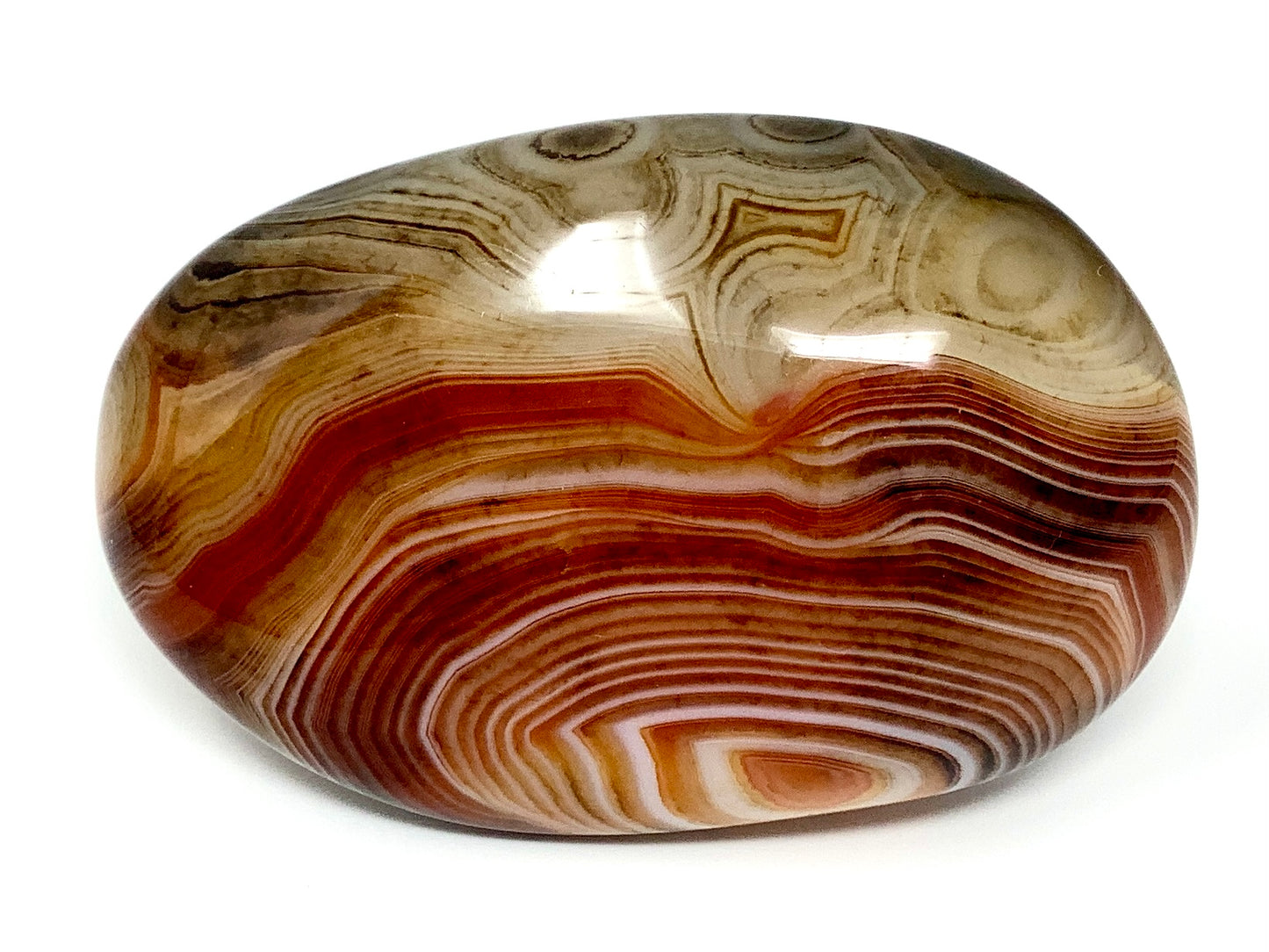 Banded Agate Crystal Pebble 5.9cm