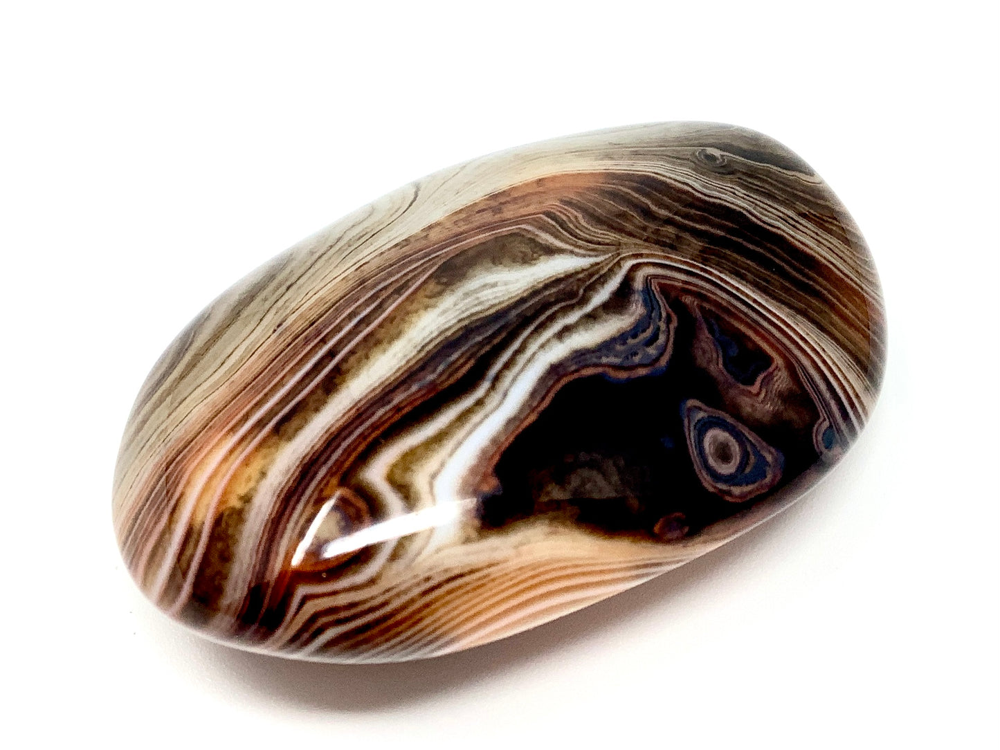 Banded Agate Crystal Pebble 5.9cm