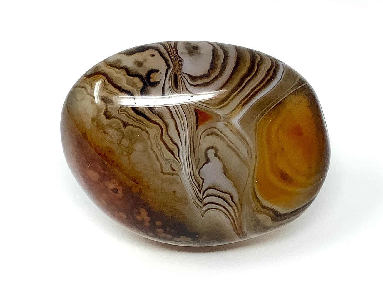 Banded Agate Crystal Pebble 5cm