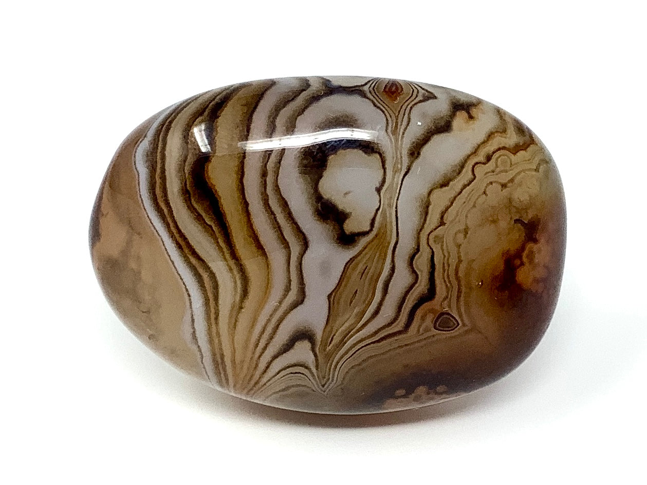 Banded Agate Crystal Pebble 5cm