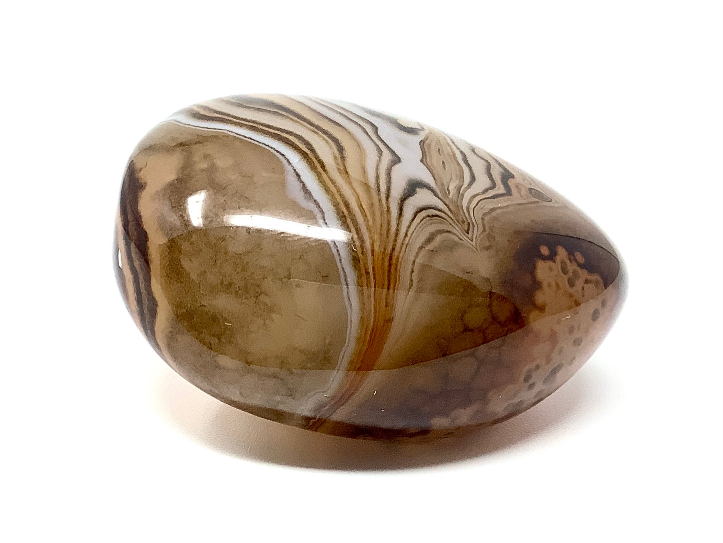 Banded Agate Crystal Pebble 5cm