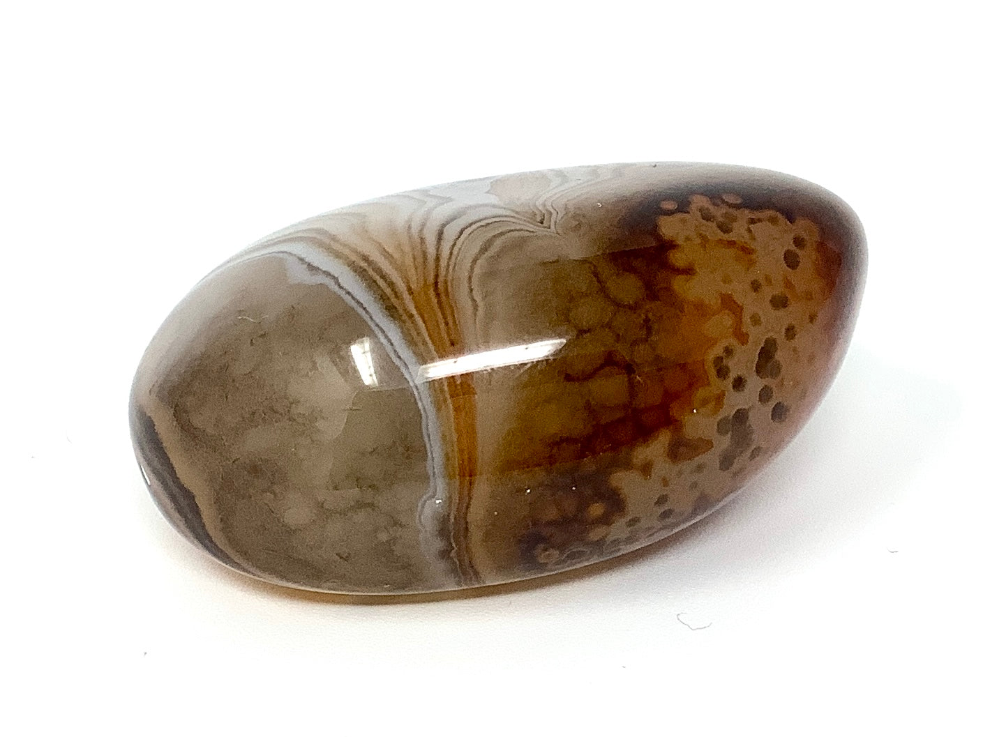 Banded Agate Crystal Pebble 5cm