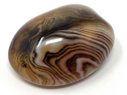 Banded Agate Crystal Pebble 6cm