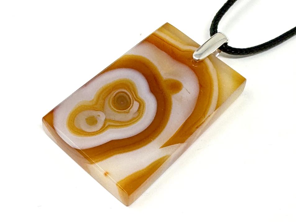 Banded Carnelian Pendant Ingot 4cm