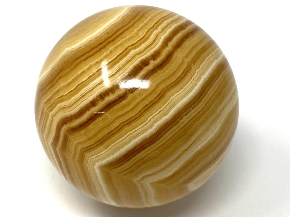 Banded Orange Calcite Crystal Sphere 6.8cm