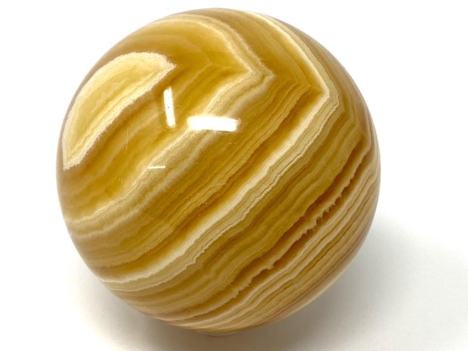 Banded Orange Calcite Crystal Sphere 6.8cm