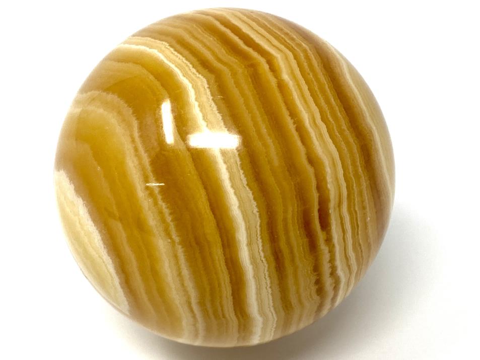 Banded Orange Calcite Crystal Sphere 6.8cm