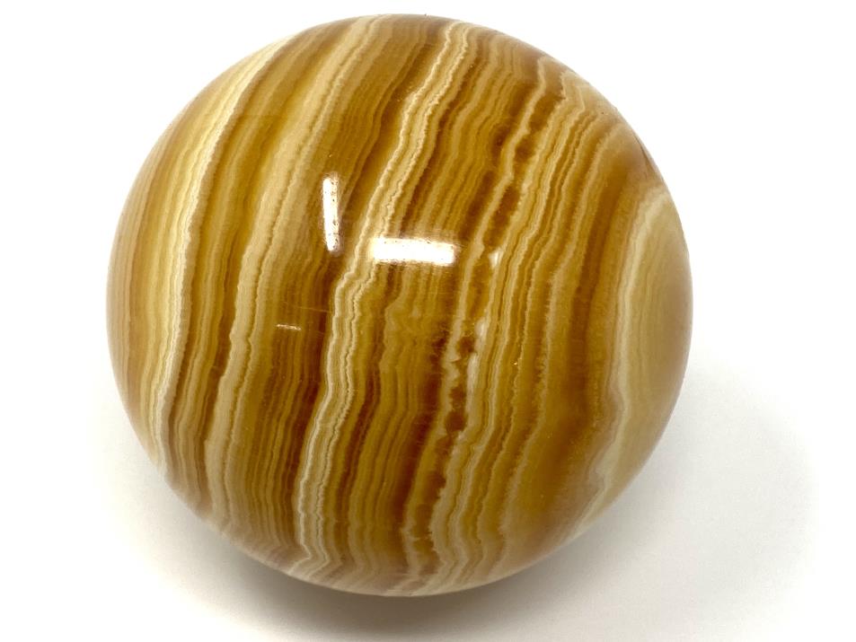 Banded Orange Calcite Crystal Sphere 6.9cm