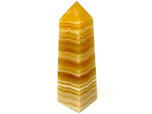 Banded Orange Calcite Crystal Tower 9.6cm