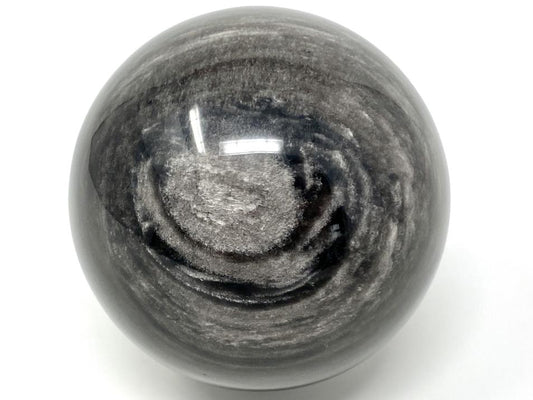 Silver Sheen Obsidian Crystal Sphere Large 8.3cm