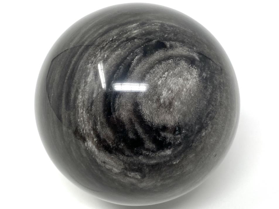 Silver Sheen Obsidian Crystal Sphere Large 8.3cm