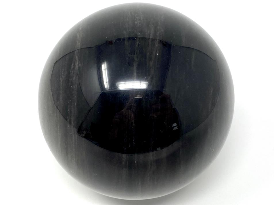 Silver Sheen Obsidian Crystal Sphere Large 8.3cm