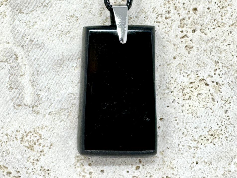 Black Tourmaline Pendant Ingot 4cm