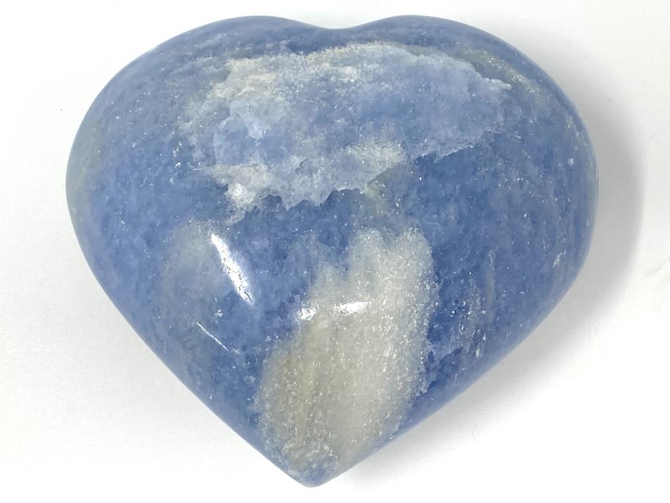 Blue Calcite Crystal Heart Large 9cm