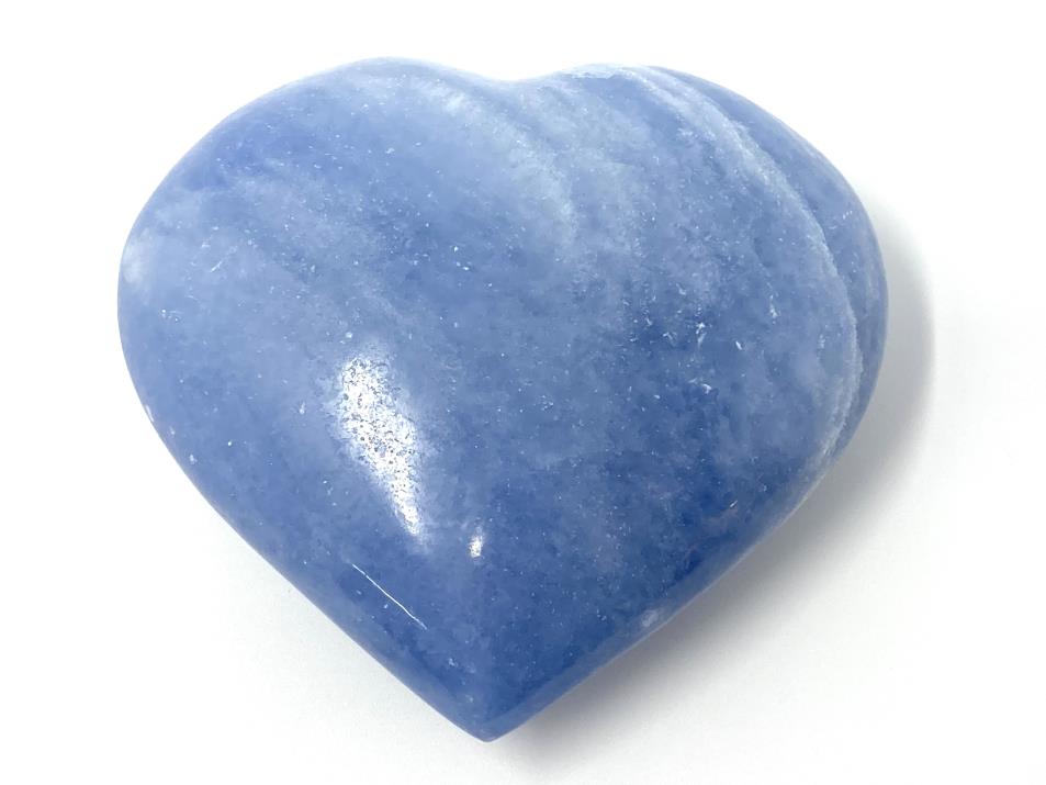 Blue Calcite Crystal Heart Large 9.6cm