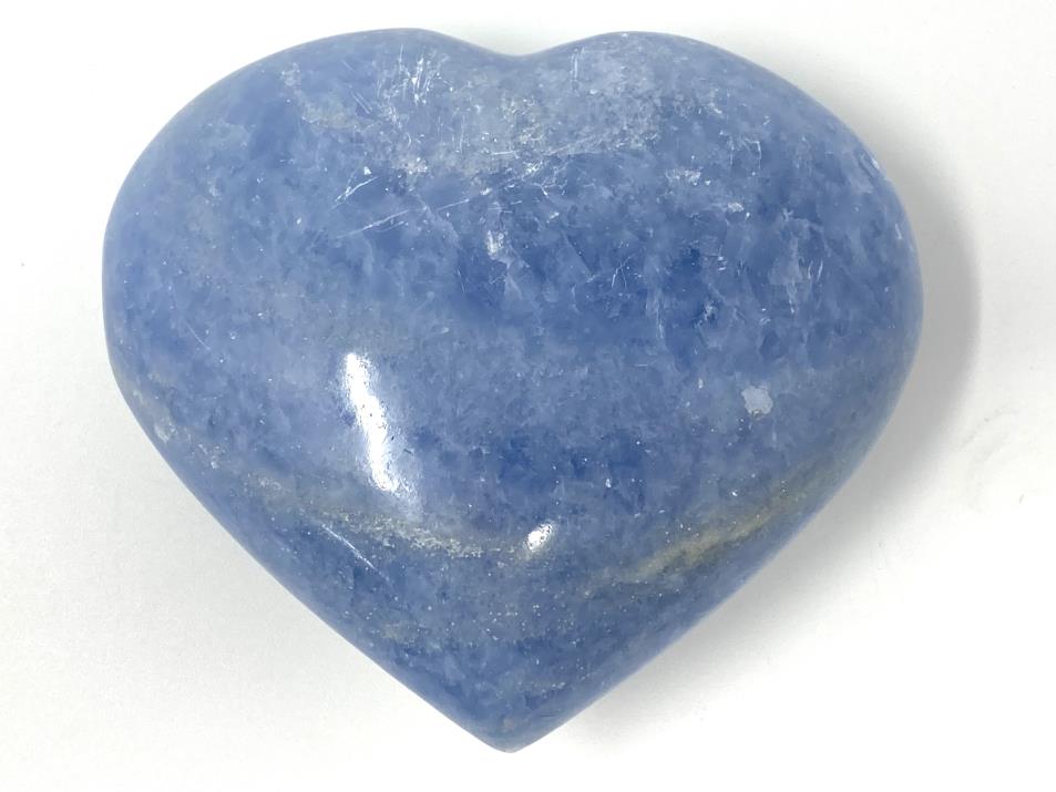 Blue Calcite Crystal Heart Large 9cm