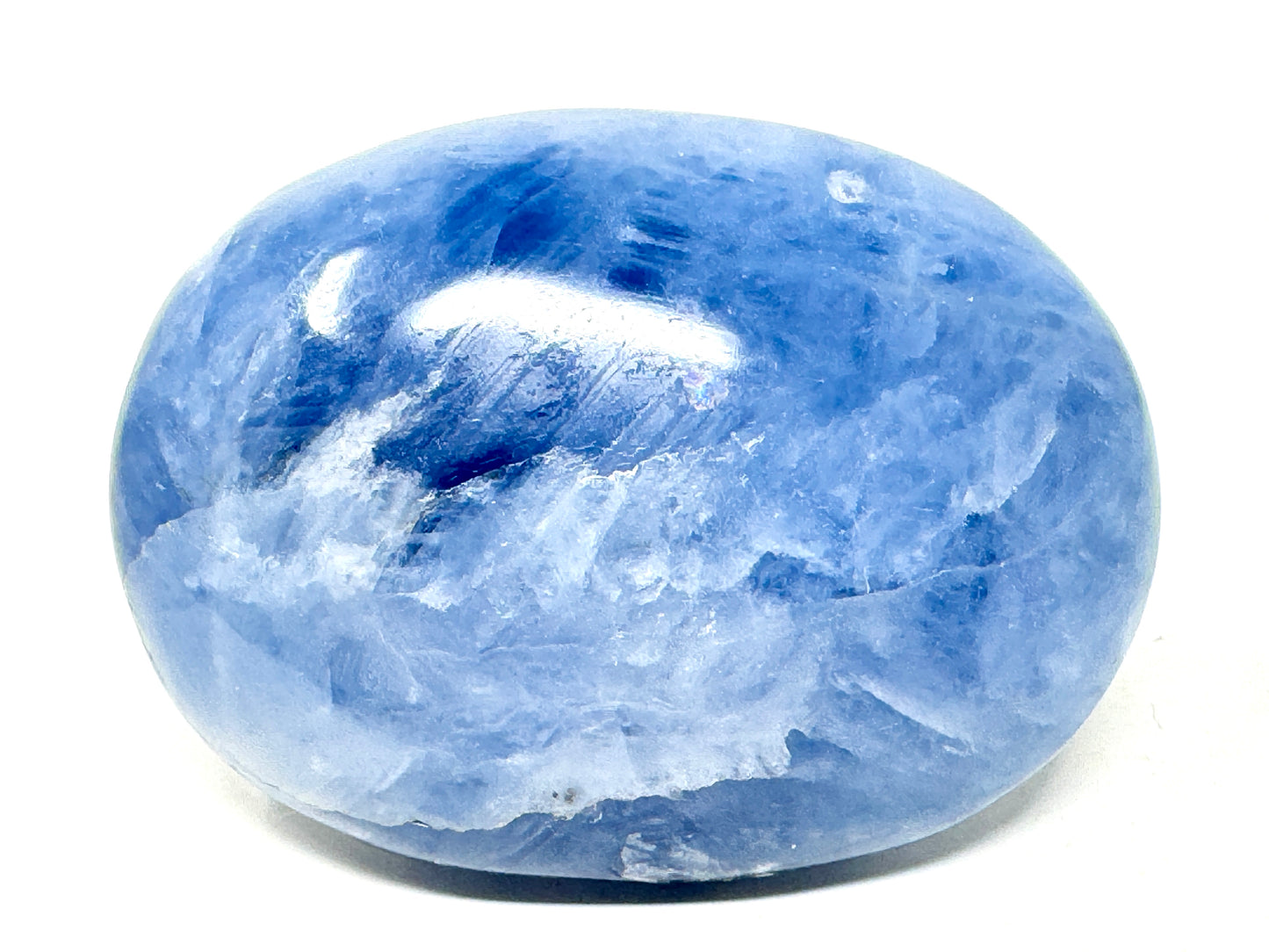 Blue Calcite Crystal Pebble 6.7cm