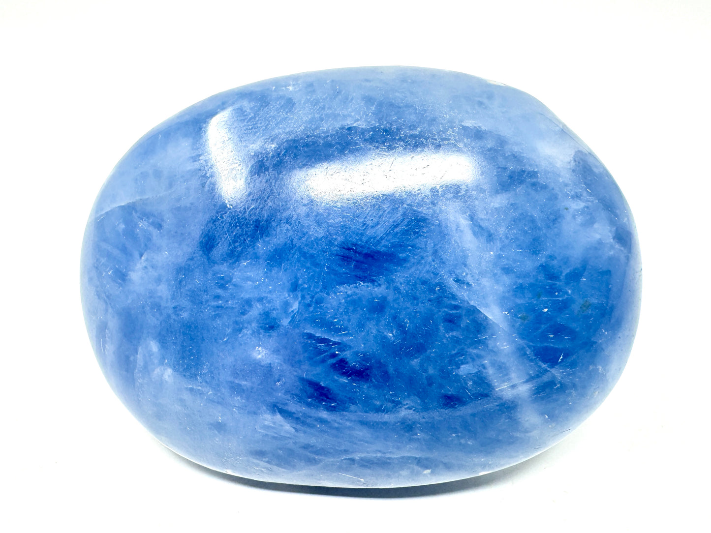 Blue Calcite Crystal Pebble 6.7cm