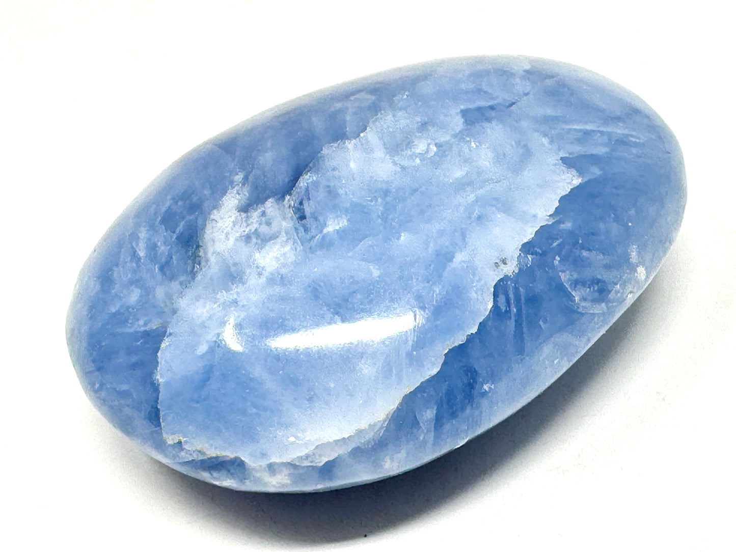 Blue Calcite Crystal Pebble 6.7cm