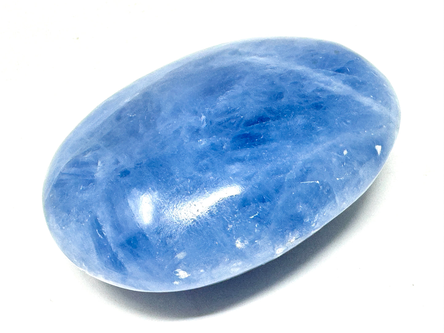 Blue Calcite Crystal Pebble 6.7cm