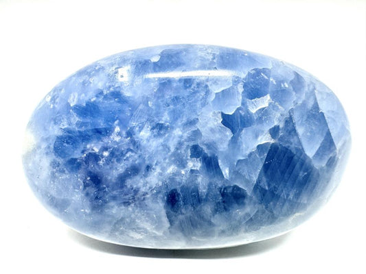 Blue Calcite Crystal Pebble 6.9cm