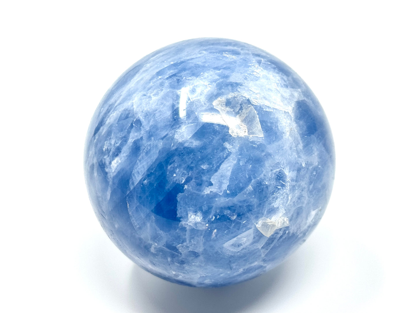 Blue Calcite Crystal Sphere 7.1cm