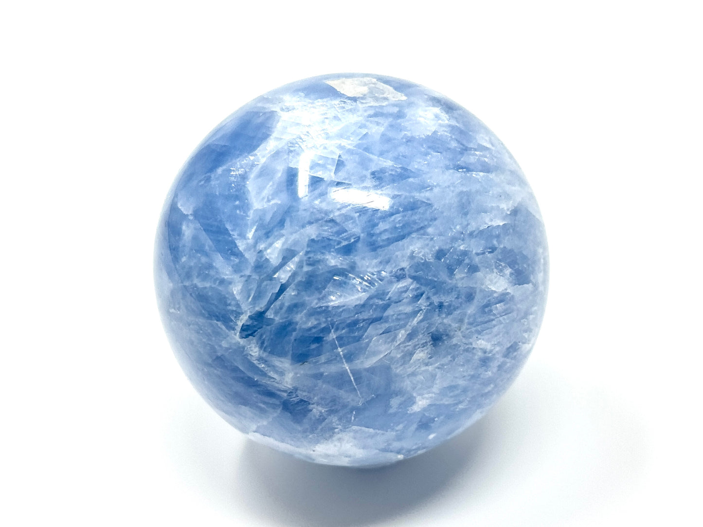 Blue Calcite Crystal Sphere 7.1cm