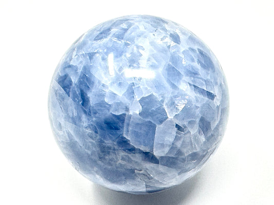 Blue Calcite Crystal Sphere 7.5cm