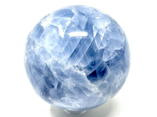 Blue Calcite Crystal Sphere 6.3cm