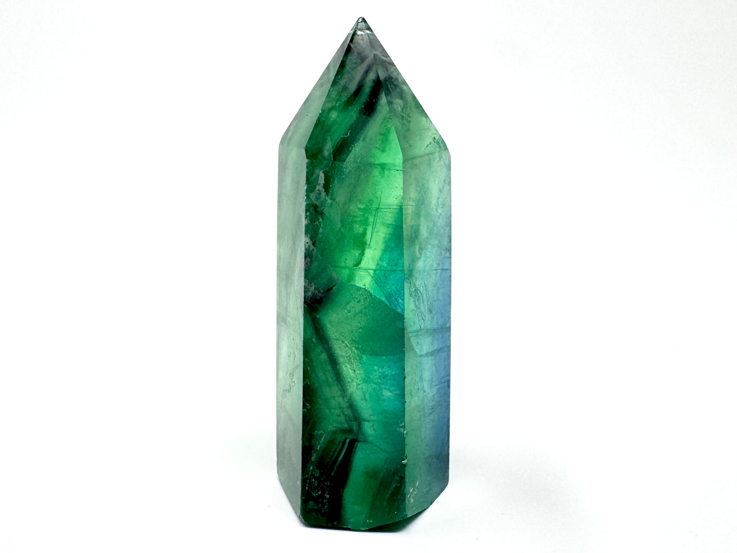 Blue And Green Fluorite Crystal Point 6cm